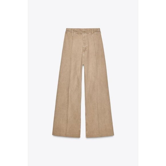 ZARA JEANS ZW COLLECTION TAILORED WIDE LEG HIGH-WAIST - Picture 1 of 9